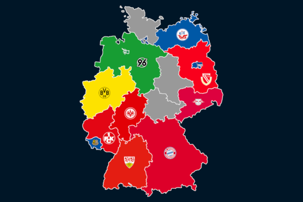 Landkarte: Ewige Tabelle der 1. Bundesliga