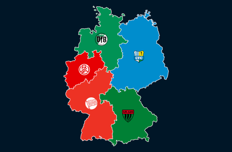 Landkarte: Regionalligen-Zuschauerschnitt