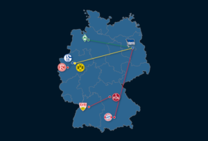 Read more about the article Landkarte: 10.000 Fans und mehr beim Auswärtsspiel!