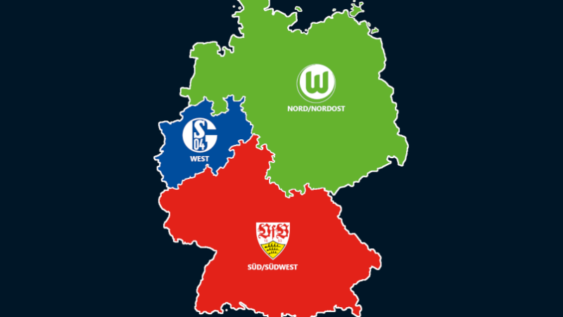 Landkarte: Meister A-Junioren Bundesliga