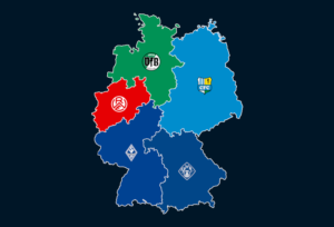 Read more about the article Landkarte: Regionalligen-Zuschauerschnitt
