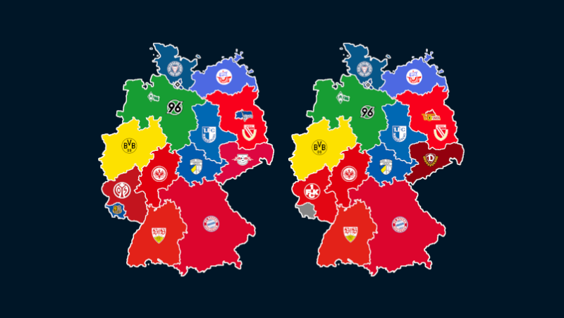 Landkarten: Meiste Zuschauer und Auswärtsfahrer 2018/19