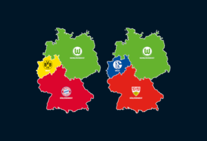 Read more about the article Landkarte: Die Meister der U19 und U17-Bundesligen