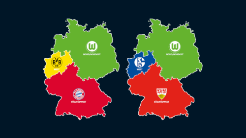 Landkarte: Die Meister der U19 und U17-Bundesligen