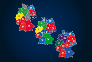 Mehr über den Artikel erfahren Landkarte: Ewige Tabelle (1. – 3. Liga)
