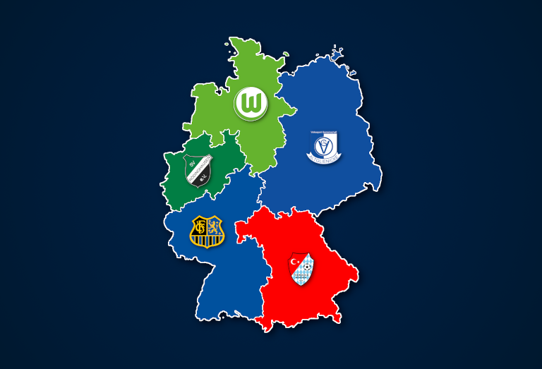 Die Tabellenführer der Regionalligen