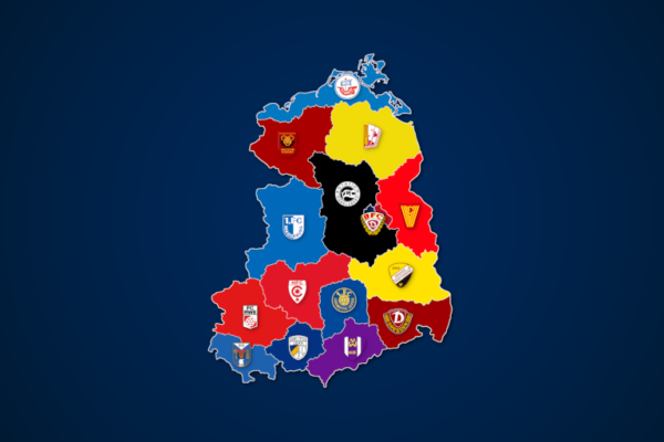 Landkarte: Ewige Tabelle der DDR-Oberliga