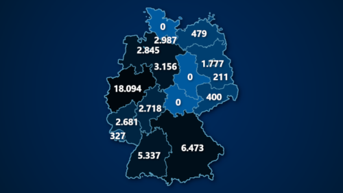 Landkarte: Punkteverteilung nach Bundesländern