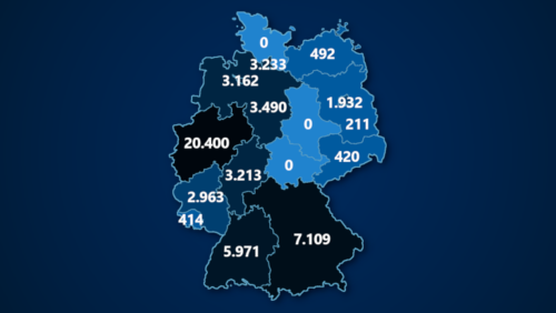 Landkarte: Toreverteilung nach Bundesländern
