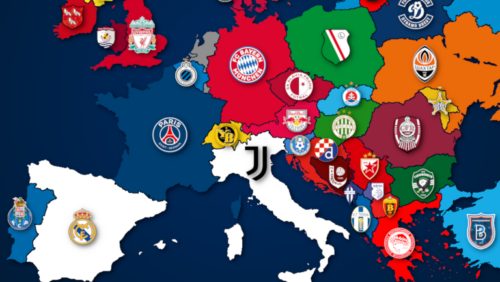 Landkarte: Europas Meister 2019/20