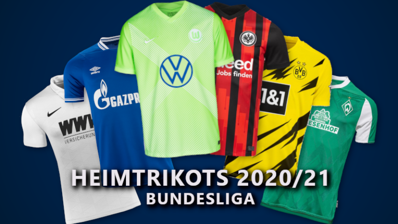 Heimtrikots der Bundesligisten 2020/21