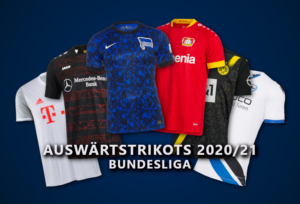 Mehr über den Artikel erfahren Auswärtstrikots der Bundesligisten 2020/21