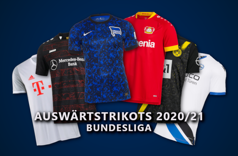 Auswärtstrikots der Bundesligisten 2020/21