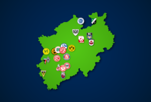 Landkarte: Regionalliga West 2020/21