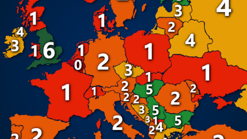 Landkarte: Hauptstadtvereine in der 1. Liga
