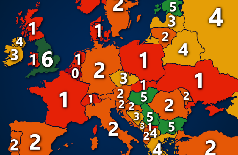 Landkarte: Hauptstadtvereine in der 1. Liga