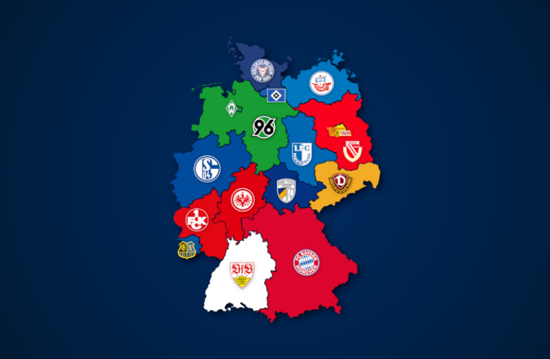 Landkarte: Vereine mit den meisten Mitgliedern