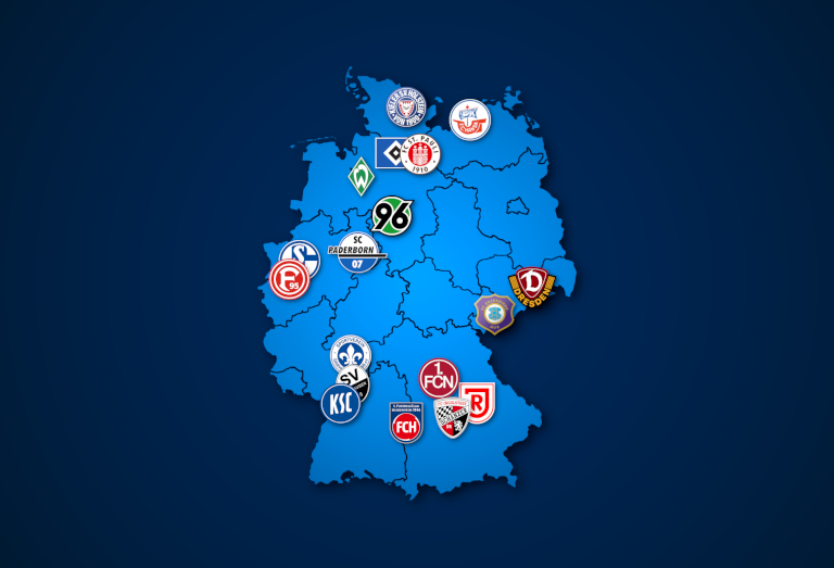 You are currently viewing Landkarte: 2. Bundesliga 2021/22