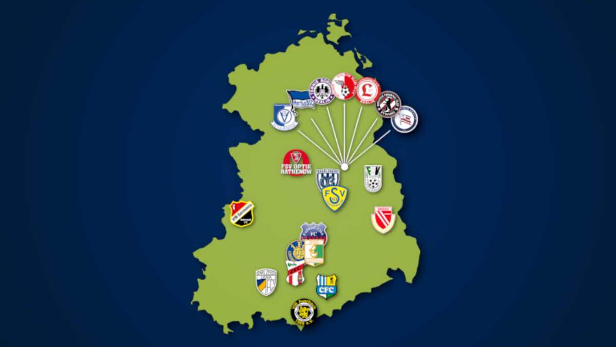 Landkarte: Regionalliga Nordost 2021/22
