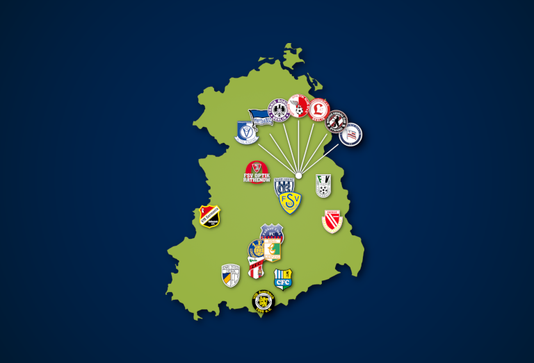 Landkarte: Regionalliga Nordost 2021/22
