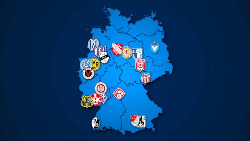 Landkarte: 3. Liga 2021/22