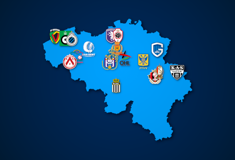 You are currently viewing Landkarte: Belgische Jupiler Pro League 2021/22