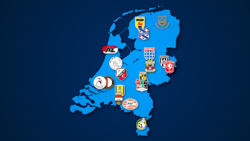 Landkarte: Eredivisie 2021/22