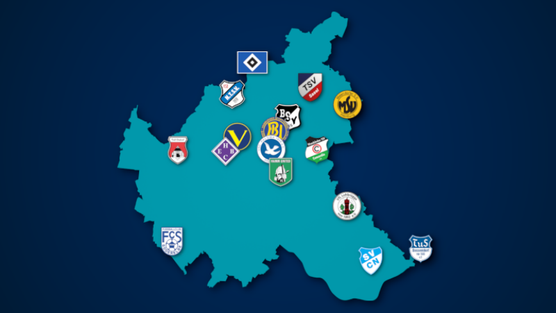 Landkarte: Oberliga Hamburg 2021/22