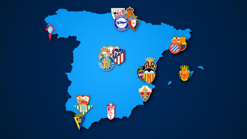 Landkarte: La Liga 2021/22