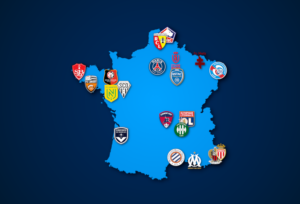Mehr über den Artikel erfahren Landkarte: Ligue 1 2021/22