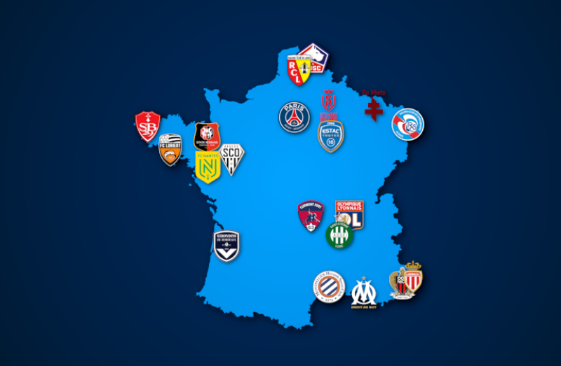 Landkarte: Ligue 1 2021/22