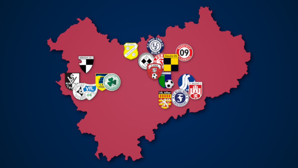 Landkarte: Oberliga Mittelrhein 2021/22
