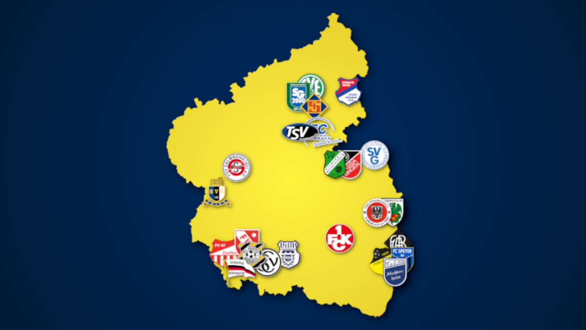 Landkarte: Oberliga Rheinland-Pfalz/Saar 2021/22