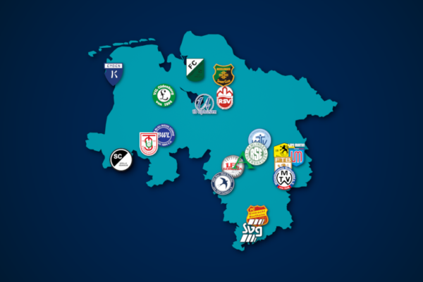 Landkarte: Oberliga Niedersachsen 2021/22