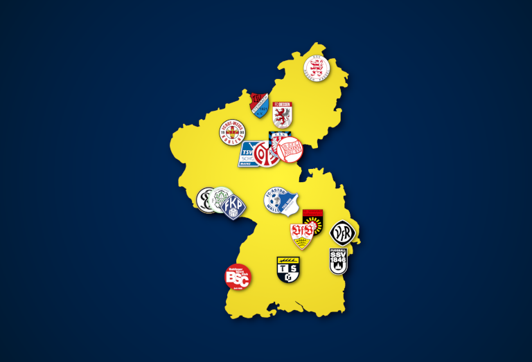 Landkarte: Regionalliga Südwest 2021/22