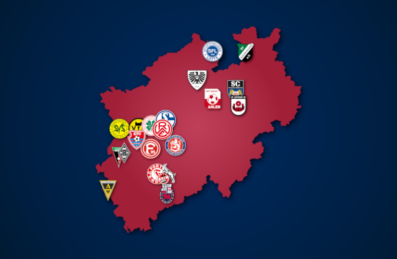 Landkarte: Regionalliga West 2021/22