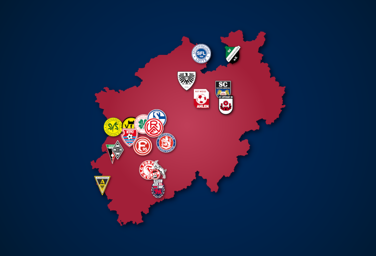 Landkarte: Regionalliga West 2021/22