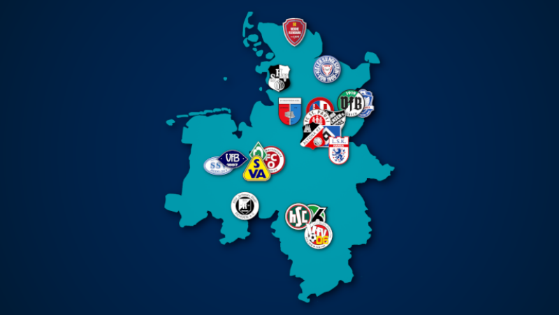 Landkarte: Regionalliga Nord 2021/22
