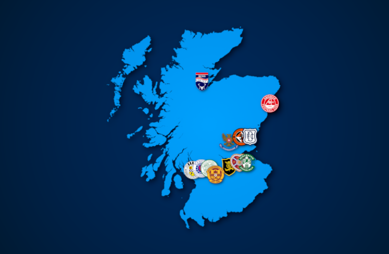 Landkarte: Scottish Premiership 2021/22