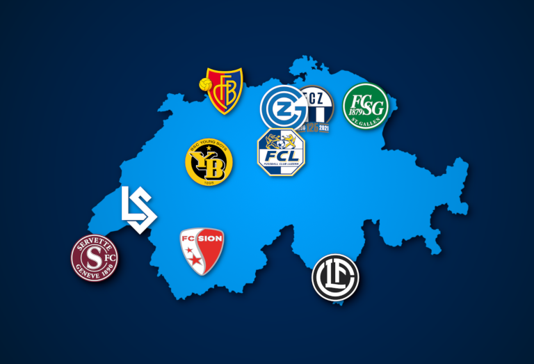 Landkarte: Schweizer Super League 2021/22