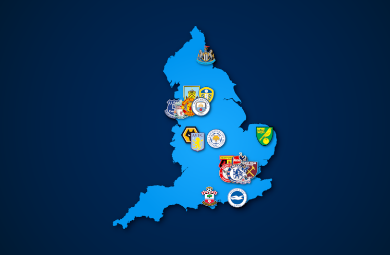 Landkarte: Premier League 2021/22