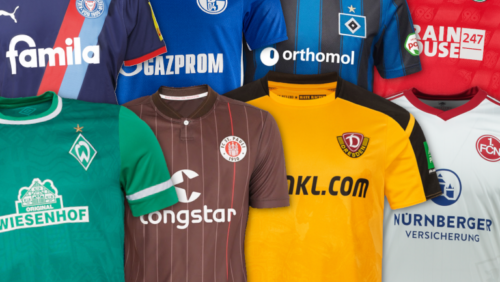 Heim- und Auswärtstrikots der Zweitligisten 2021/22