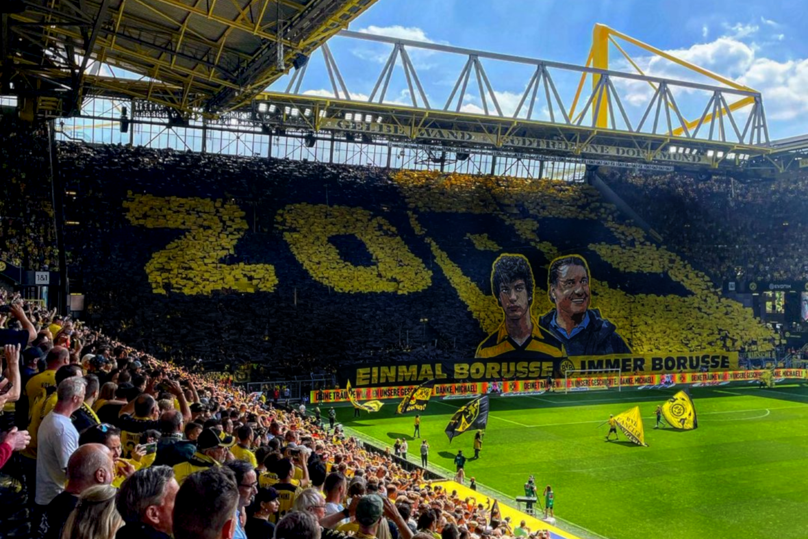 Dortmund gegen Berlin. Foto: Instagram @borussenhopper