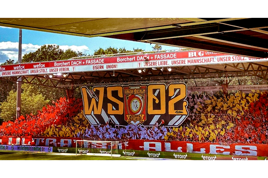 Union Berlin gegen Hertha BSC 1/2. Foto: Instagram @estelven__