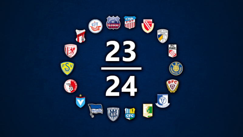 Das Teilnehmerfeld der Regionalliga Nordost 2023/24