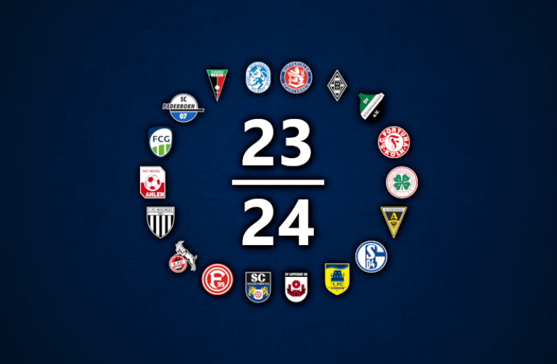 Das Teilnehmerfeld der Regionalliga West 2023/24