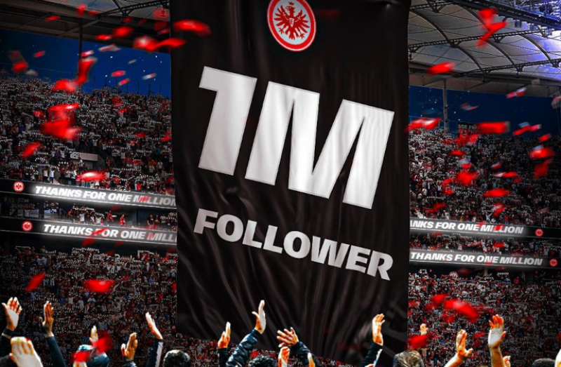 Eintracht Frankfurt knackt die Million! Vereine mit den meisten Followern bei Instagram