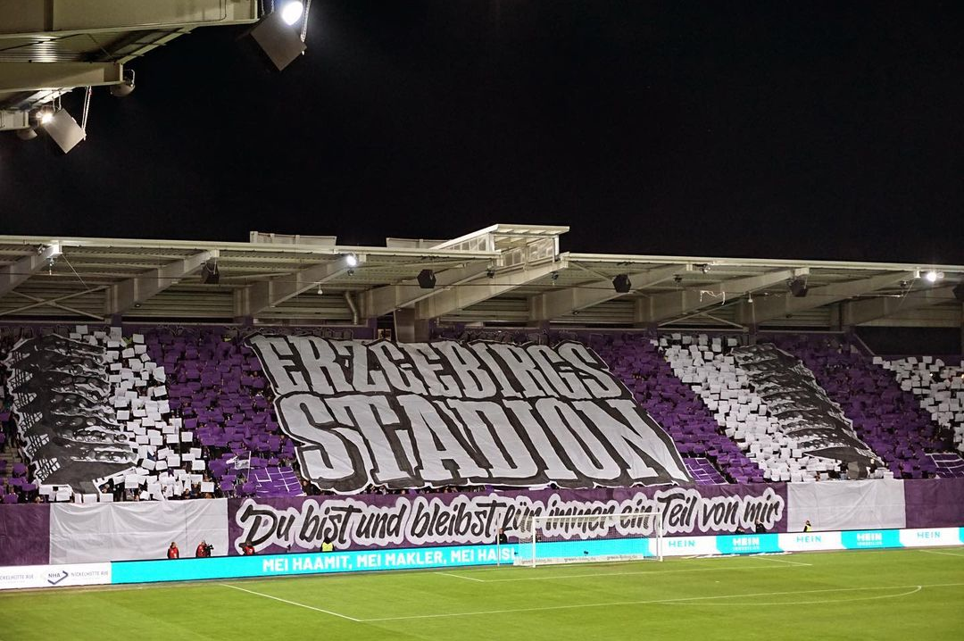 Aue gegen Ulm. Foto: Instagram: @stadionmomente