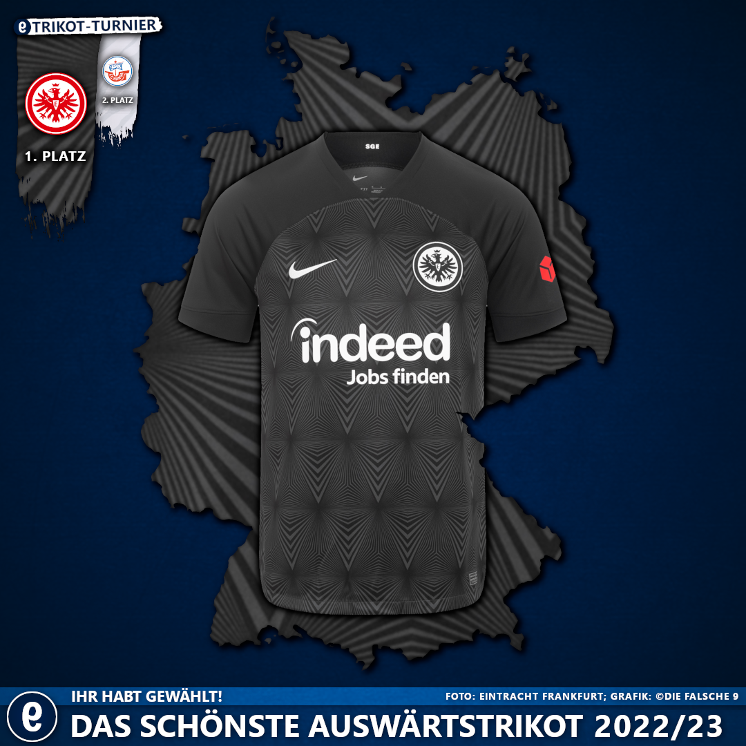 Das Auswärts-Trikotturnier 2022/23 hat Eintracht Frankfurt gewonnen.