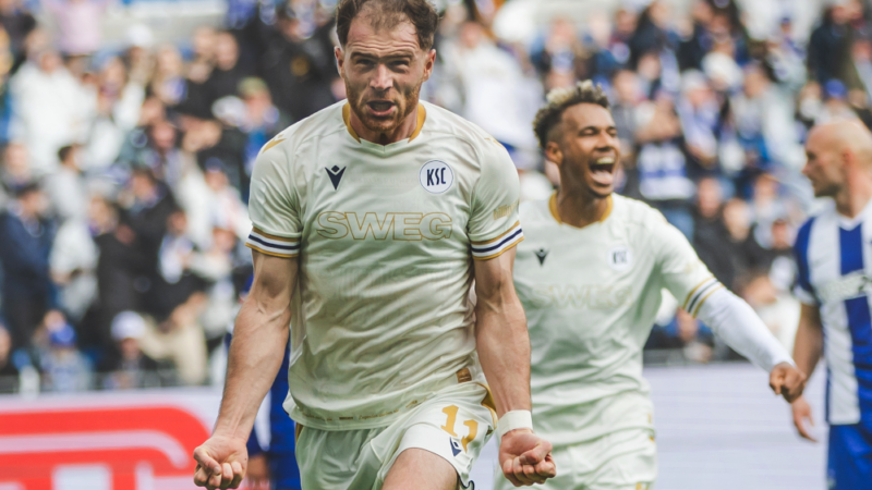 Karlsruhe ist der Gewinner der bisherigen Saison in der 2. Bundesliga.